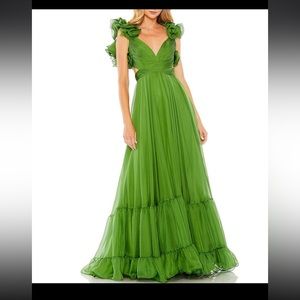 Mac Duggal Green Maxi Dress